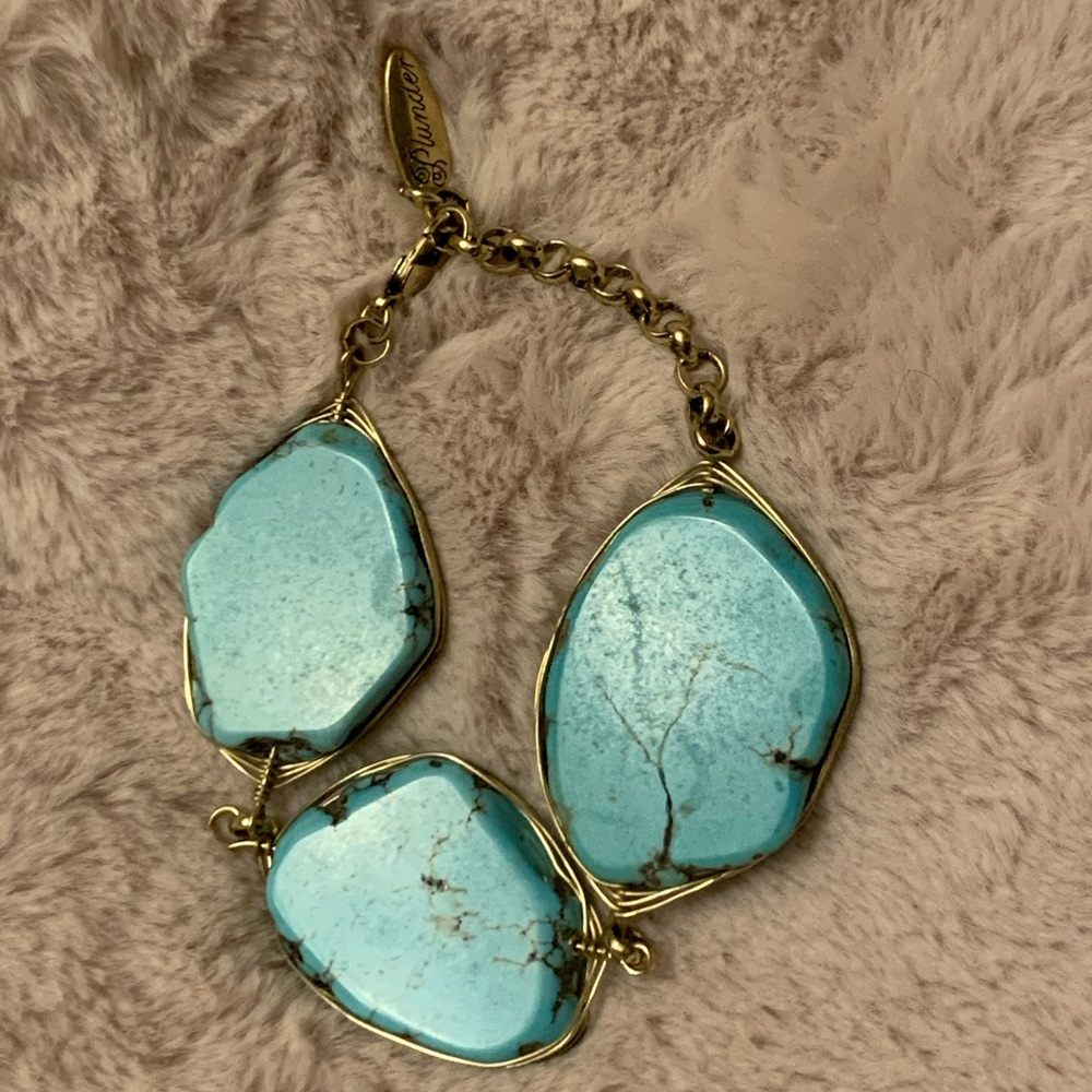 Plunder Ernestine Teal Stone Bracelet